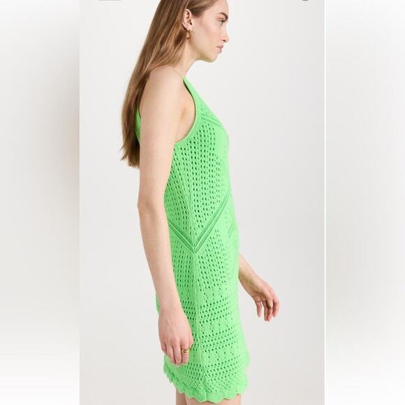 Jonathan Simkhai Bright Green Shireen Engineered Lace Mini Dress NWT XS - Picture 3 of 15